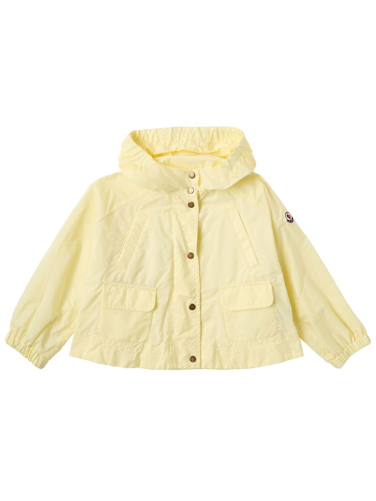 Moncler: Suher hooded nylon jacket - 라이트 옐로우 - kids-girls_0 | Luisa Via Roma