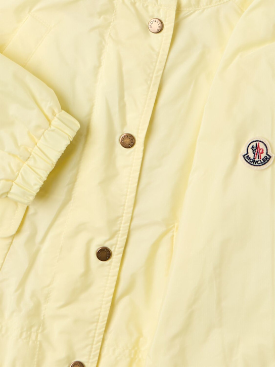 Moncler: Suher hooded nylon jacket - 라이트 옐로우 - kids-girls_1 | Luisa Via Roma