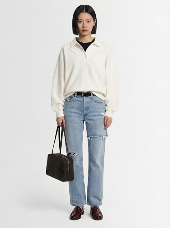 Agolde: Amryn mid rise straight jeans - Blue - women_1 | Luisa Via Roma