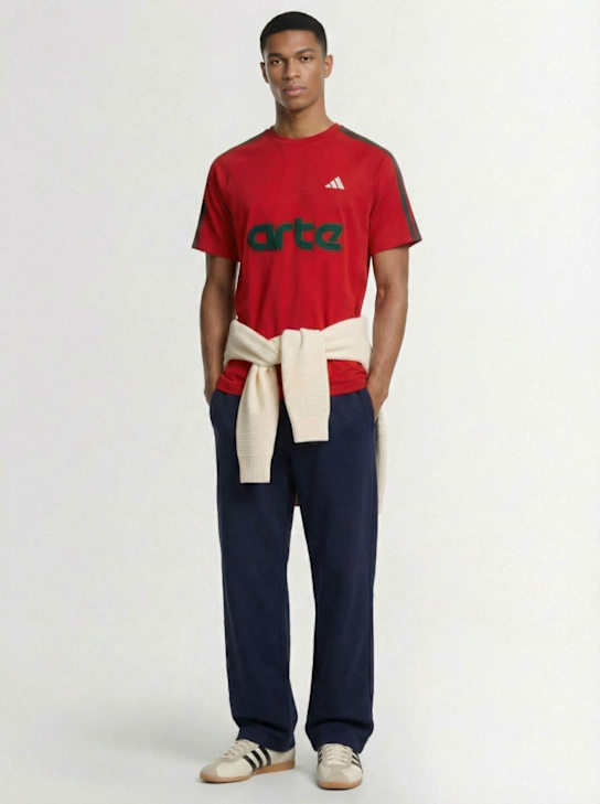adidas Originals: Arte Antwerp jersey t-shirt - Red - men_1 | Luisa Via Roma