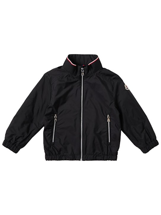 Moncler: Hilmi nylon rain jacket - 블랙 - kids-boys_0 | Luisa Via Roma