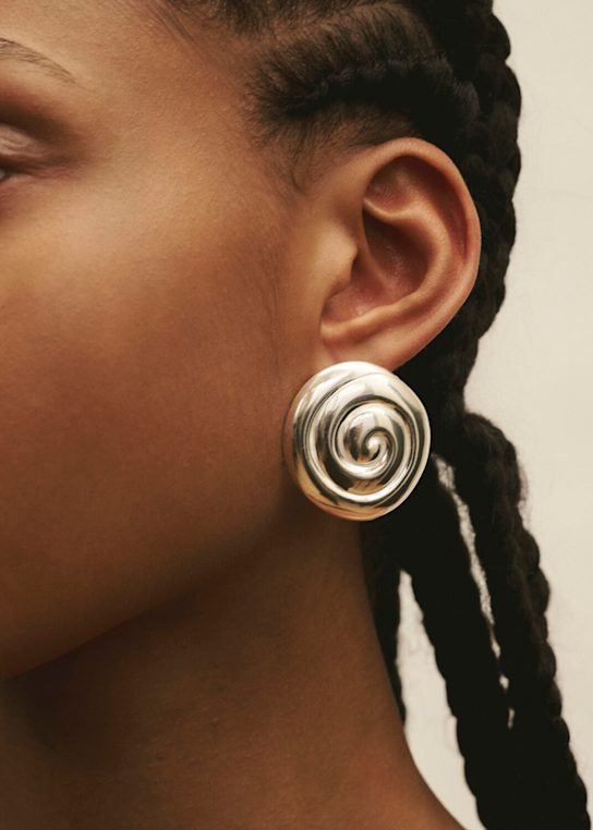 Louis Abel: Uzu耳钉 - 银色 - women_1 | Luisa Via Roma