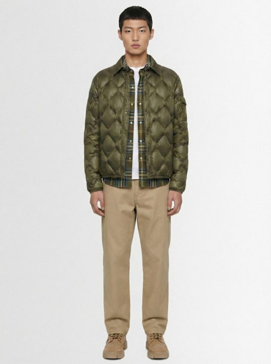 Moncler: Moulleau quilted nylon down shirt jacket - Kalamata - men_1 | Luisa Via Roma