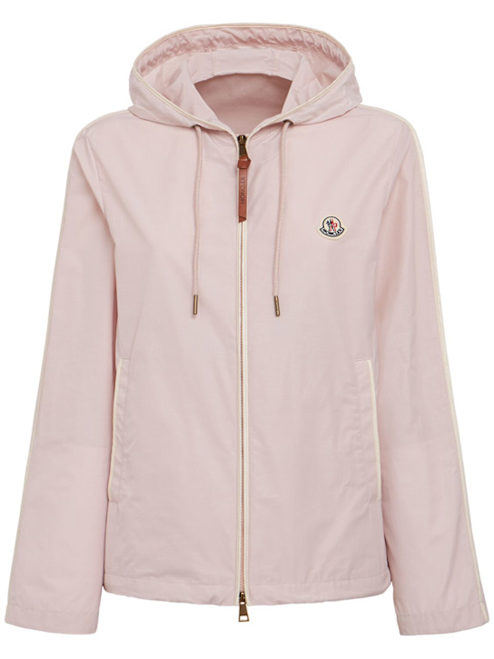 Moncler: Sarracenia科技面料&棉质休闲夹克 - 浅粉色 - women_0 | Luisa Via Roma