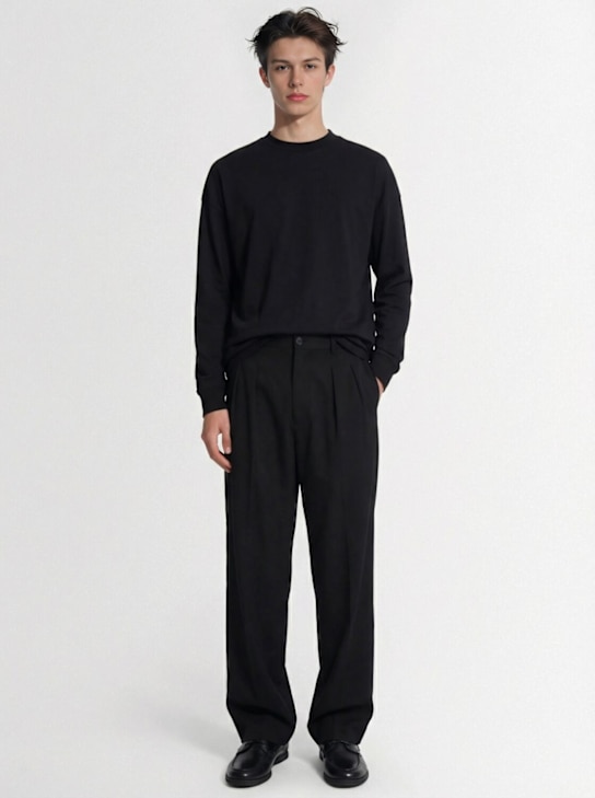 The Row: Drago long sleeved cotton t-shirt - Black - men_1 | Luisa Via Roma