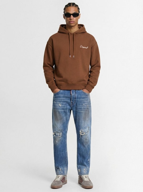 Dsquared2: Hoodie „D2 Signature Relax Fit“ - Schokobraun - men_1 | Luisa Via Roma