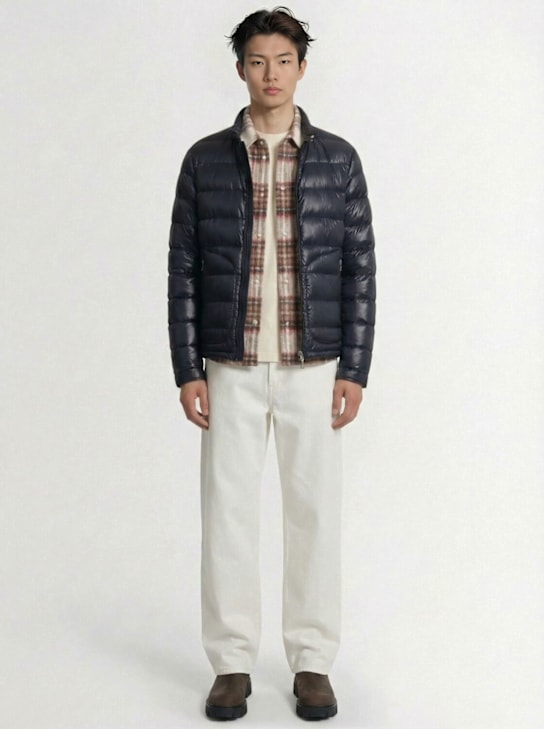 Moncler: Acorus lightweight nylon down jacket - Navy - men_1 | Luisa Via Roma