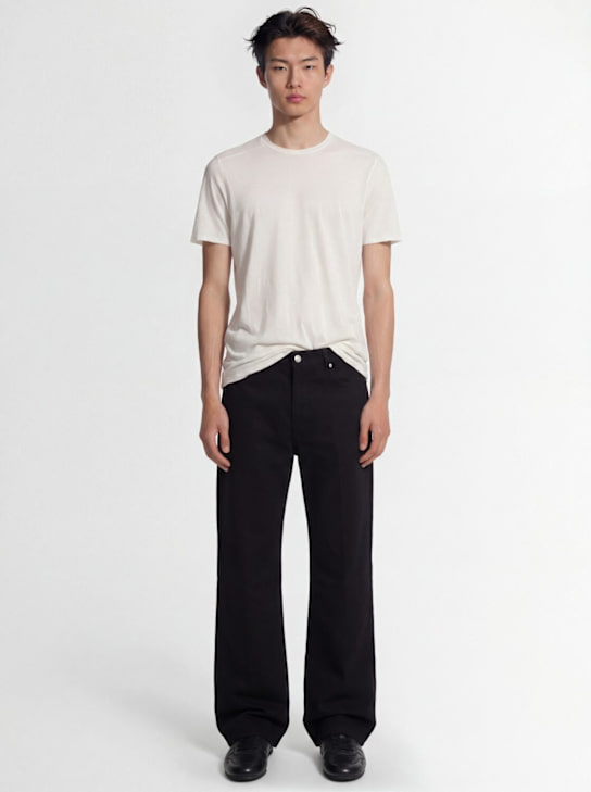 Rick Owens: Geth cotton denim jeans - Black - men_1 | Luisa Via Roma