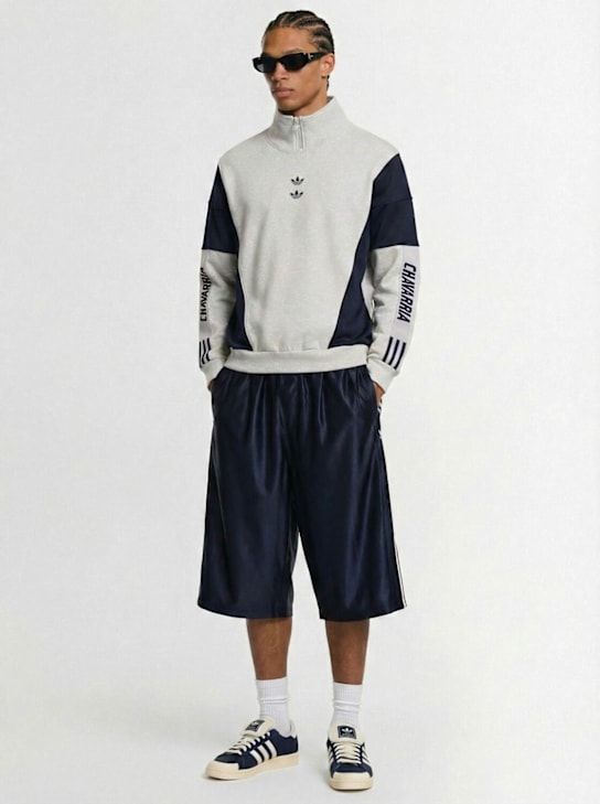 adidas Originals: Willy Chavarria Watsonville sweatshirt - Lgreyh/Legink - men_1 | Luisa Via Roma