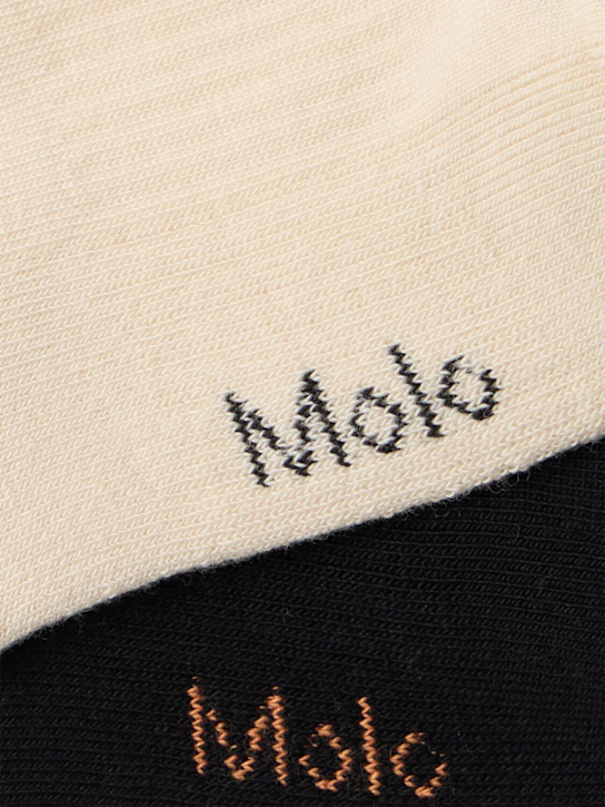 Molo: Pack of 2 socks - Beige/Schwarz - kids-girls_1 | Luisa Via Roma