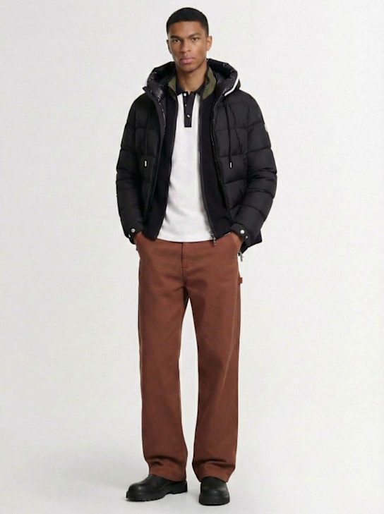 Moncler: Cardere tech down jacket - ブラック - men_1 | Luisa Via Roma