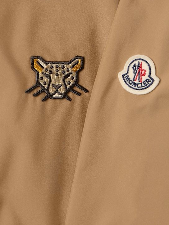 Moncler: Merih hooded tech jacket - 米黄色 - kids-boys_1 | Luisa Via Roma