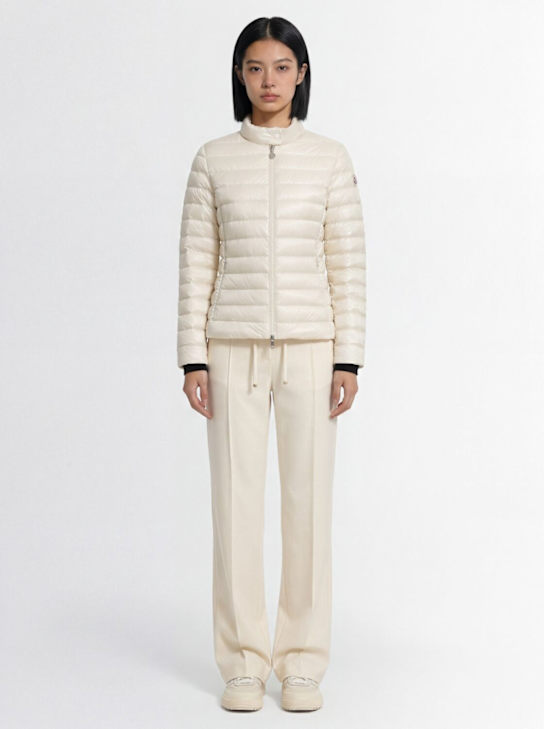 Moncler: Igelle nylon down jacket - Blanc Ivoire - women_1 | Luisa Via Roma