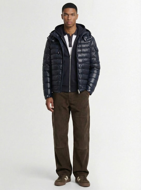 Moncler: Lauros tech down jacket - Dark Blue - men_1 | Luisa Via Roma