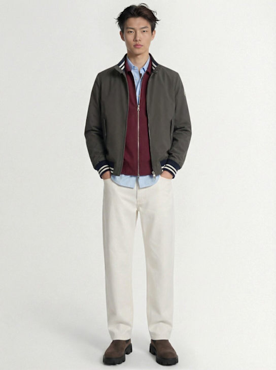 Moncler: Prieure reversible tech down jacket - Engine Grey - men_1 | Luisa Via Roma