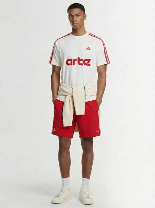 adidas Originals: Arte Antwerp shorts - Red - men_1 | Luisa Via Roma