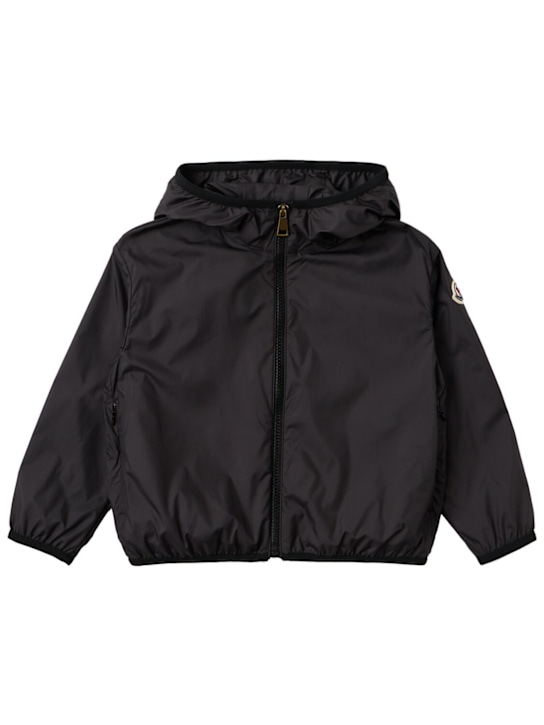 Moncler: Fegeo hooded tech jacket - Black - kids-girls_0 | Luisa Via Roma