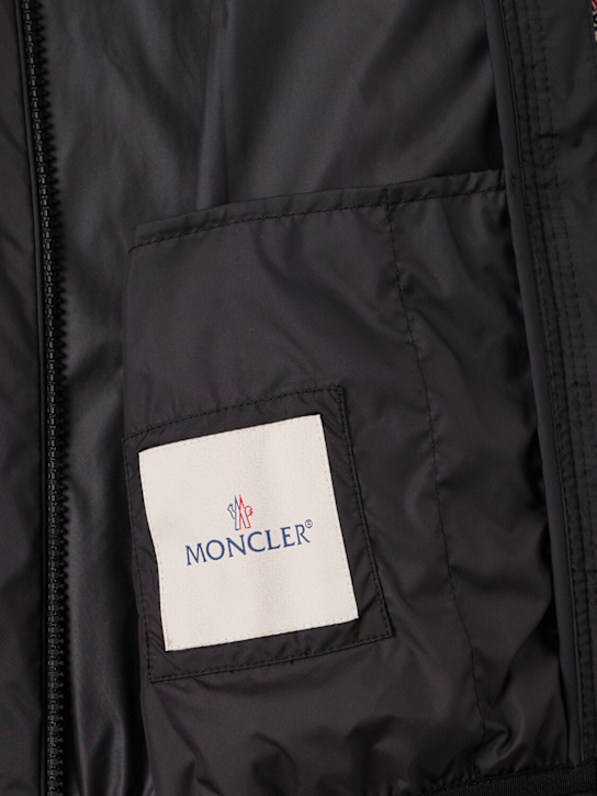Moncler: Fegeo hooded tech jacket - Black - kids-girls_1 | Luisa Via Roma