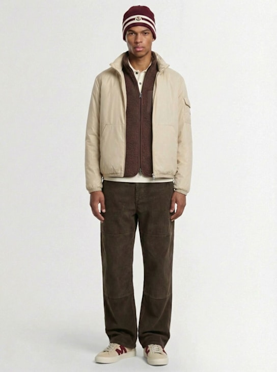 Moncler: Breezes nylon down jacket - Light Beige - men_1 | Luisa Via Roma