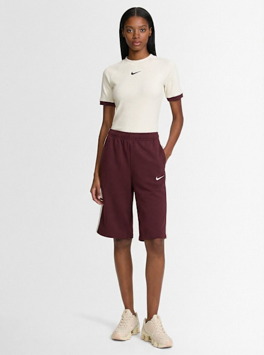 Nike: Long cotton blend shorts - women_1 | Luisa Via Roma