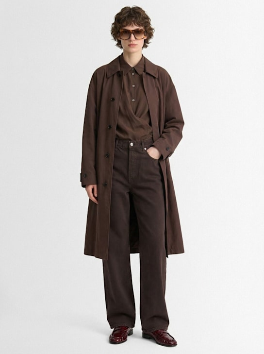 Agolde: Ren高腰阔腿牛仔裤 - 棕色 - women_1 | Luisa Via Roma