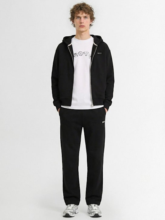 SOTF: コットン混紡スウェットパンツ - ブラック - men_1 | Luisa Via Roma