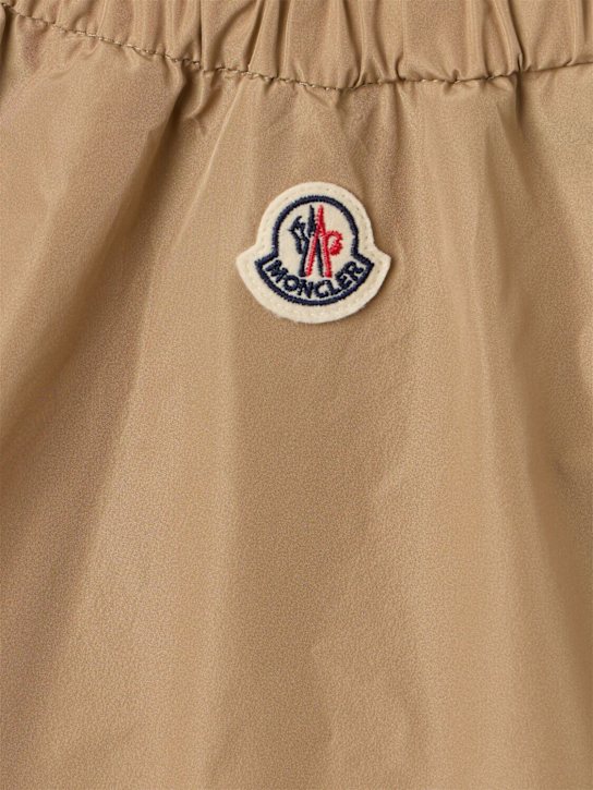 Moncler: Pleated tech skirt - 베이지 - kids-girls_1 | Luisa Via Roma