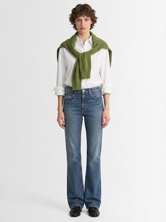 Agolde: Kick中腰靴形牛仔裤 - 蓝色 - women_1 | Luisa Via Roma