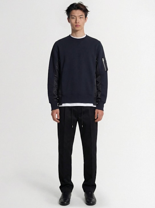 Sacai: 奇诺西装裤 - 黑色 - men_1 | Luisa Via Roma