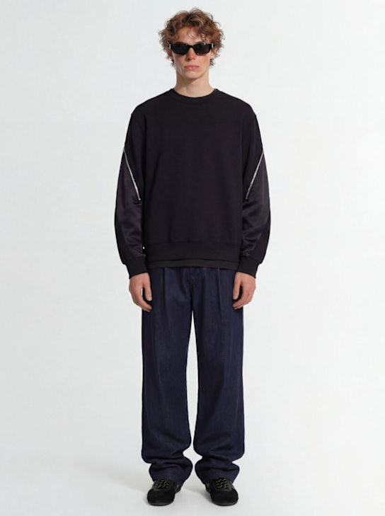 Dries Van Noten: Hando cotton jersey & tech sweatshirt - men_1 | Luisa Via Roma