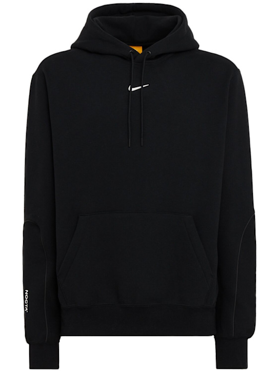 Nike: Nocta cotton blend hoodie - Black/White - men_0 | Luisa Via Roma