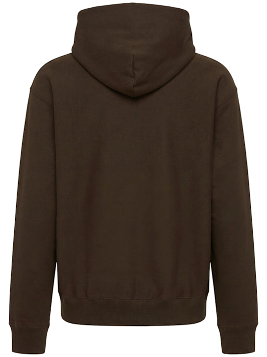 Nike: Solo Swoosh heavy sweatshirt hoodie - Dark Hazel/Whit - men_1 | Luisa Via Roma