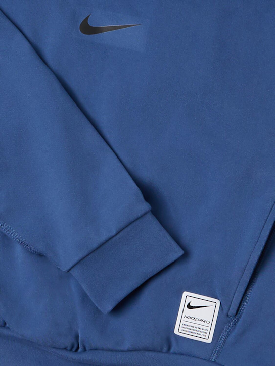 Nike: Sweatshirt hoodie - Mystic Navy/Bla - kids-boys_1 | Luisa Via Roma