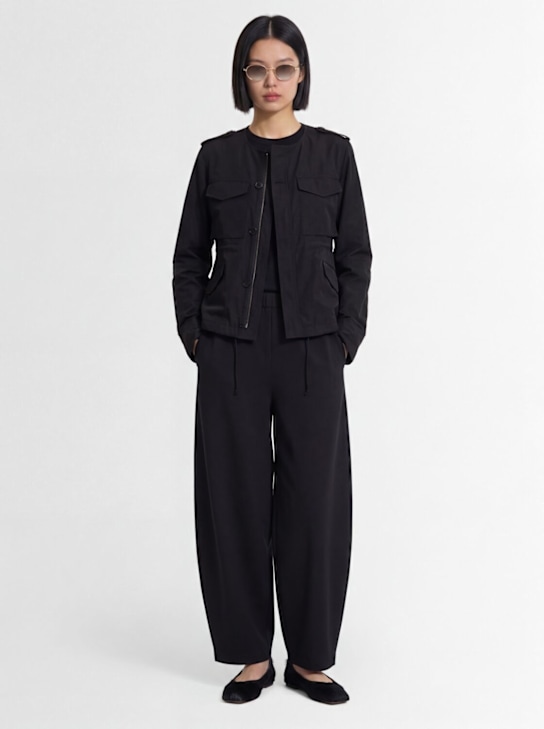 Diana Milkanova: 羊毛阔腿裤 - 黑色 - women_1 | Luisa Via Roma