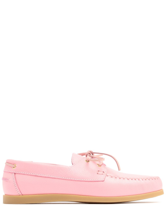 Vinny's: Boatman grained leather shoes - Rosa - men_0 | Luisa Via Roma