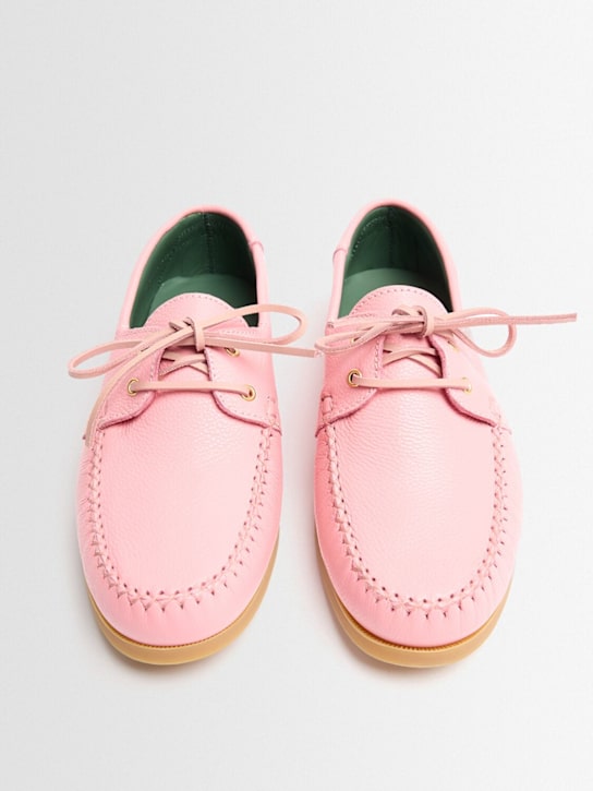 Vinny's: Boatman grained leather shoes - Rosa - men_1 | Luisa Via Roma