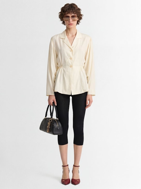 Chloé: 真丝混纺衬衫 - 白色 - women_1 | Luisa Via Roma