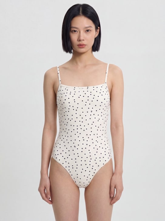 By Malene Birger: Astrid polka dots one piece swimsuit - Black/White - women_1 | Luisa Via Roma