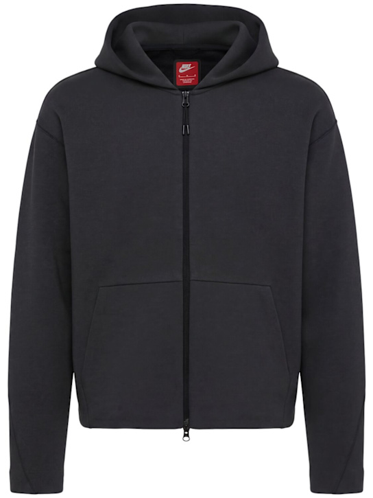 Nike: Tech fleece zip heavy sweatshirt hoodie - Anthracite/Black - men_0 | Luisa Via Roma