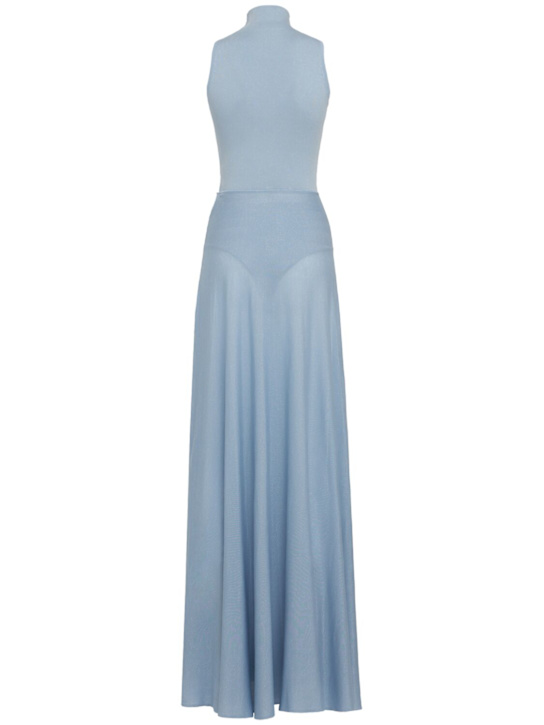 Amiya: Sirena sleeveless turtleneck long dress - ライトブルー - women_1 | Luisa Via Roma