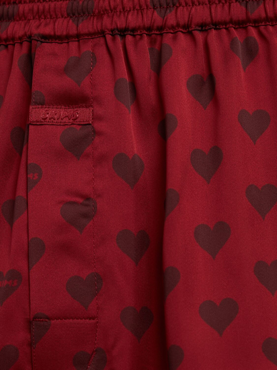 Skims: Hearts sateen boxers - Red Heart - men_1 | Luisa Via Roma