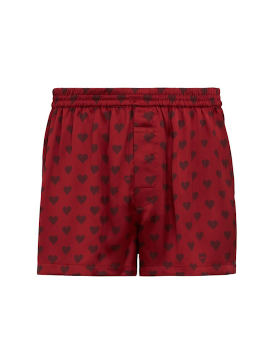 Skims: Hearts sateen boxers - Red Heart - men_0 | Luisa Via Roma