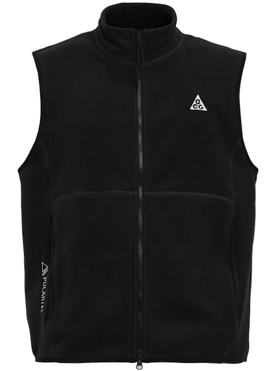 Nike: ACG Wolf Tree Polartec fleece vest - Black/Black/Sum - men_0 | Luisa Via Roma