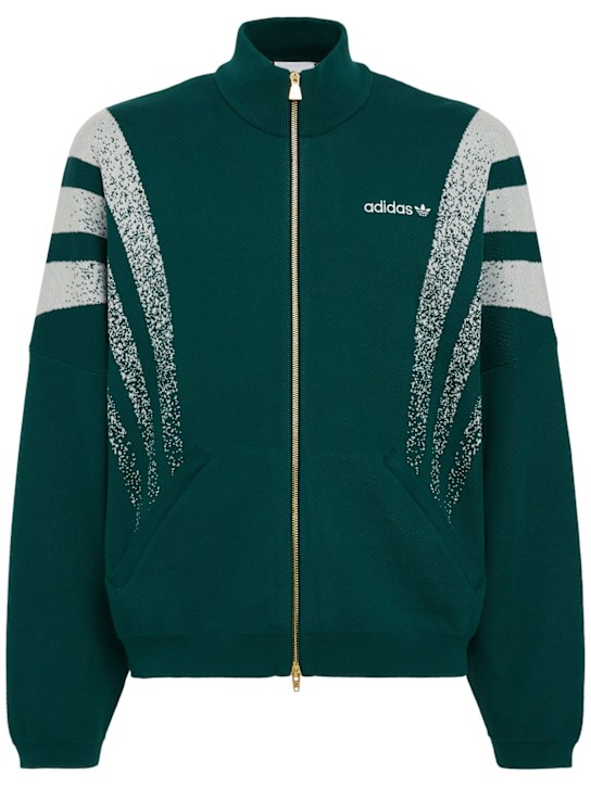 adidas Originals: Santiago Fully Fashion knit jacket - 绿色 - men_0 | Luisa Via Roma