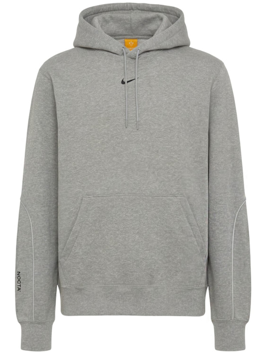 Nike: Nocta cotton blend hoodie - Dk Grey Heather - men_0 | Luisa Via Roma