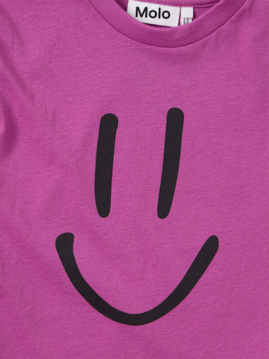 Molo: Printed organic cotton jersey t-shirt - 桃红色 - kids-boys_1 | Luisa Via Roma