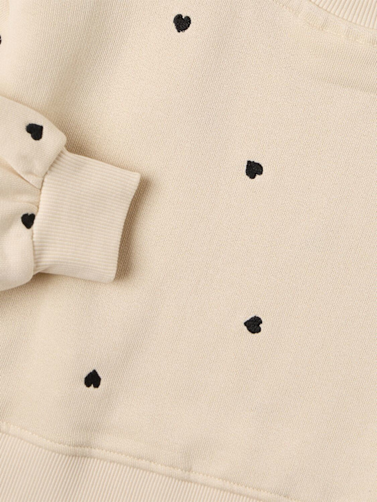 Molo: Pois cotton sweatshirt - Beige - kids-girls_1 | Luisa Via Roma