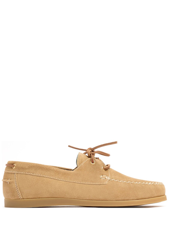 Vinny's: Boatman suede shoes - Beige - men_0 | Luisa Via Roma