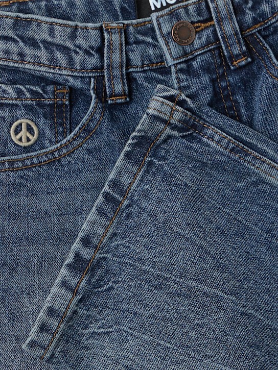 Molo: Cotton blend jeans - Light Blue - kids-girls_1 | Luisa Via Roma