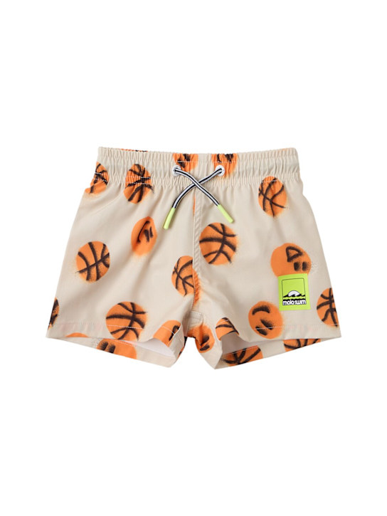 Molo: Printed recycled nylon swim shorts - 多色 - kids-boys_0 | Luisa Via Roma